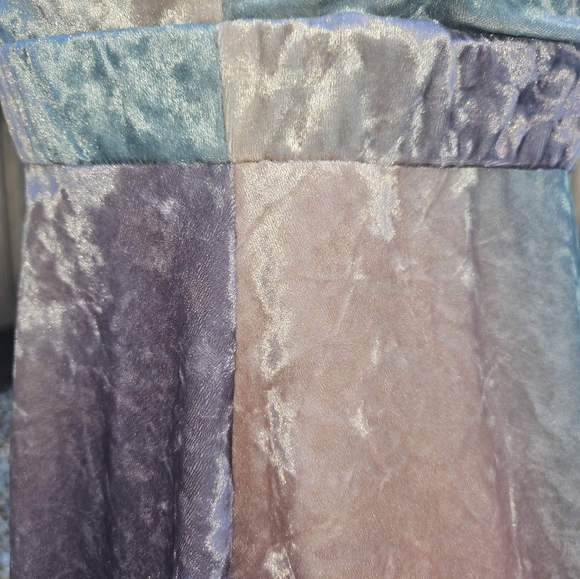 Living Doll Velvet Summer Dress Size M 90s Pastel Velour Y2K Party Vacation - Picture 4 of 12